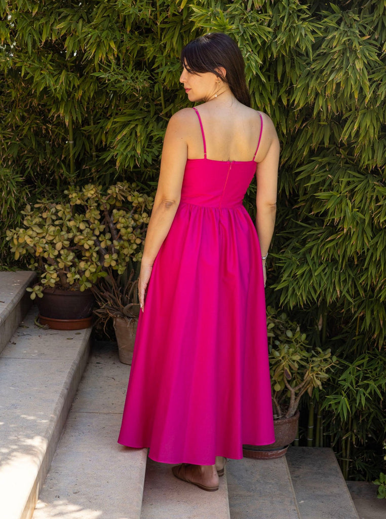 EDEN DRESS - FUCHSIA COTTON