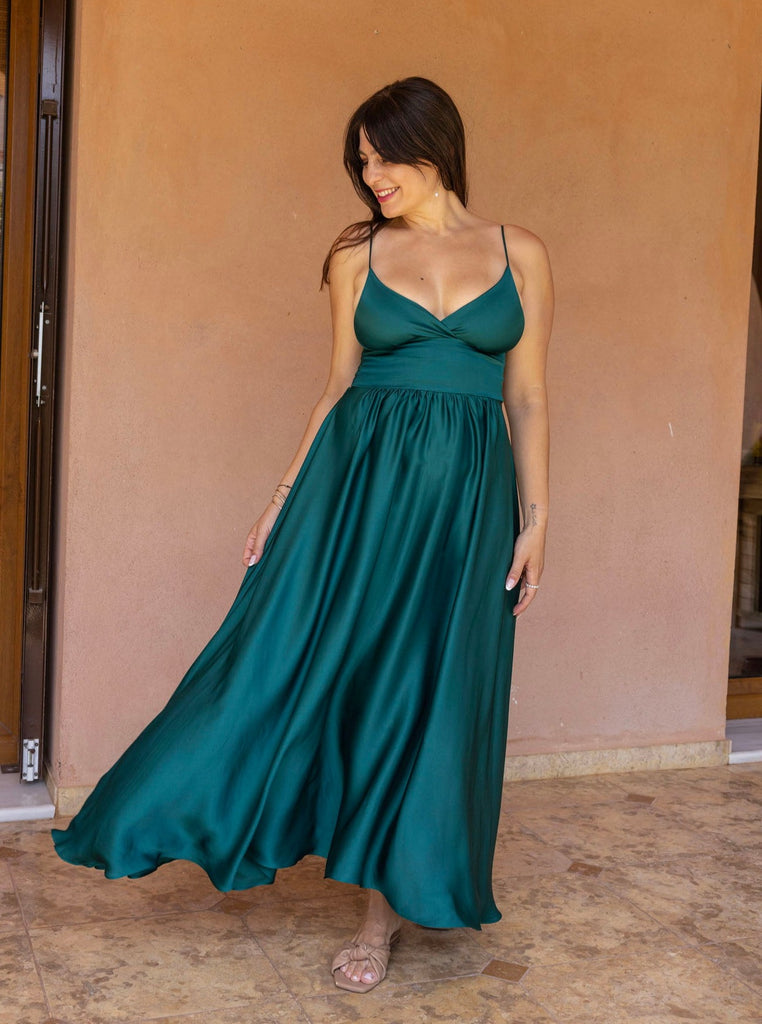 EDEN DRESS - EMERALD GREEN