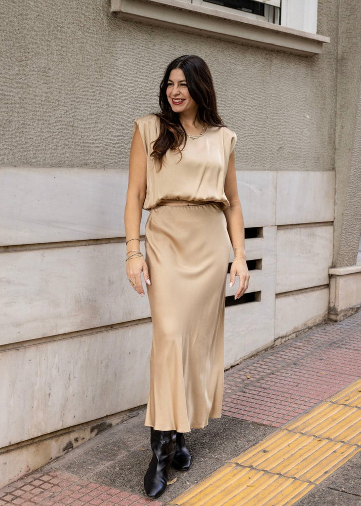 THE GOLDEN BEIGE SKIRT