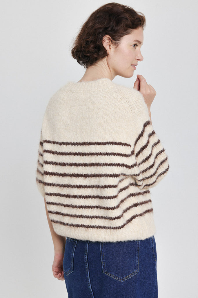 WOOL SWEATER - STRIPED ECRU