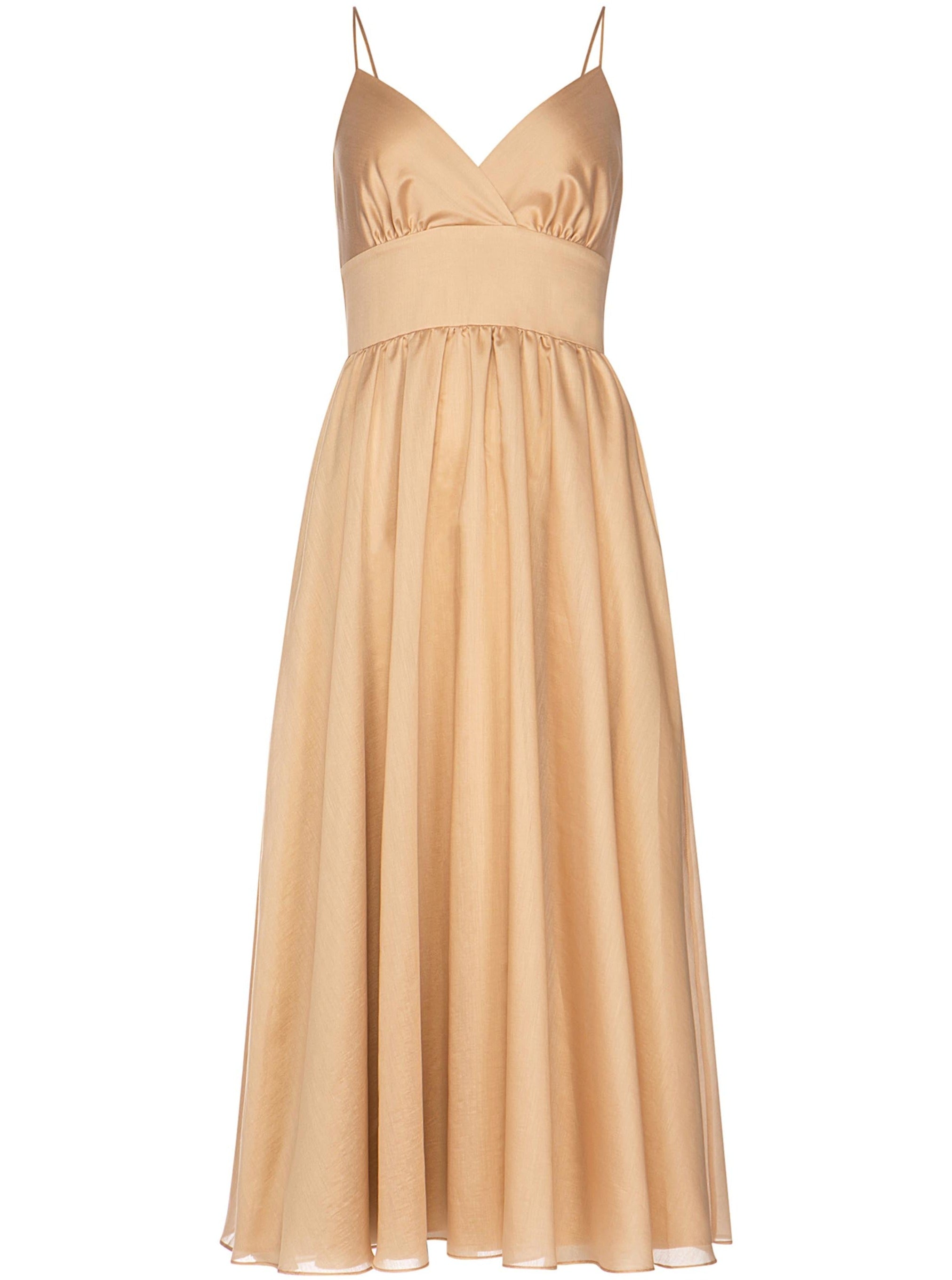 EDEN DRESS - GOLDEN BEIGE ROSES ARE RED EDEN DRESS - GOLDEN BEIGE ROSES ARE RED
