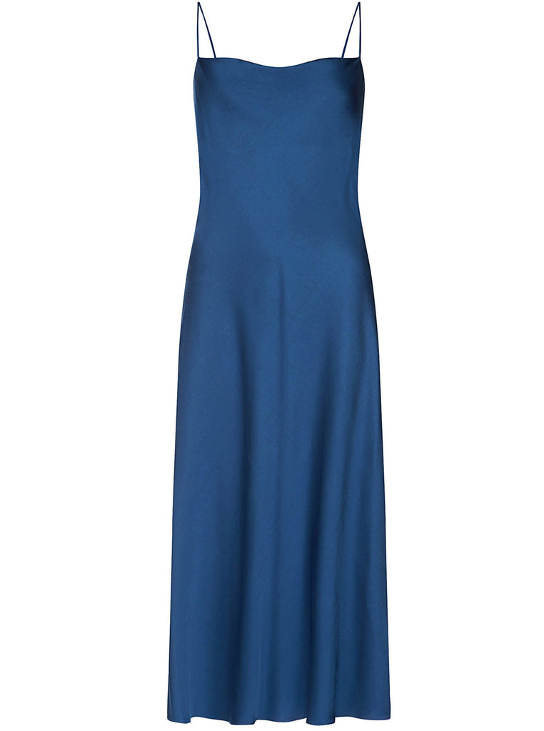 THE MIDI SLIPDRESS - BLUE INDIGO