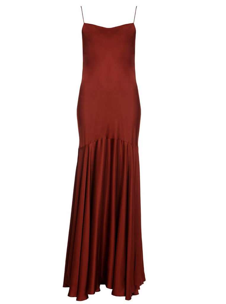 CINDY DRESS - WINE RED