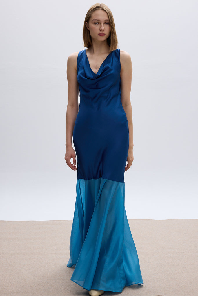 LOU MAXI DRESS - BLUE