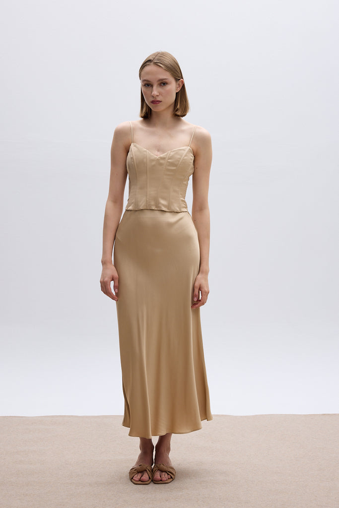 THE GOLDEN BEIGE SKIRT