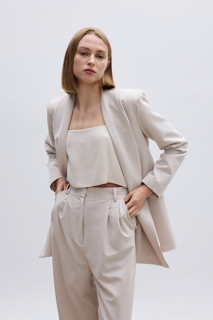 THE SUIT PANTS - ECRU