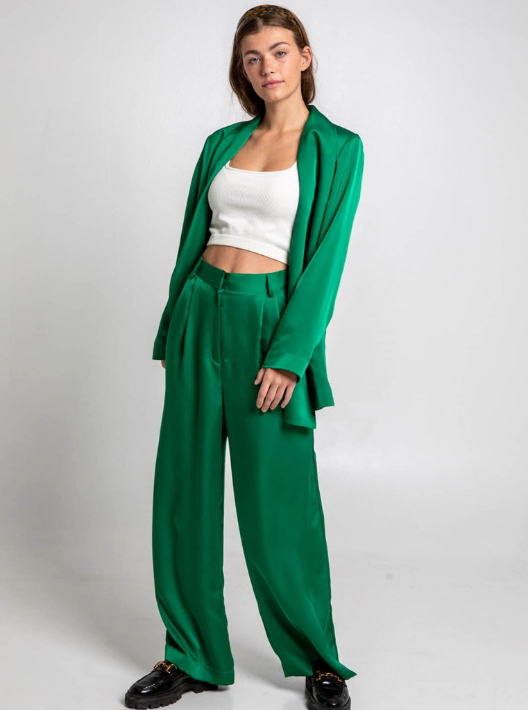 THE SUIT PANTS - EMERALD GREEN