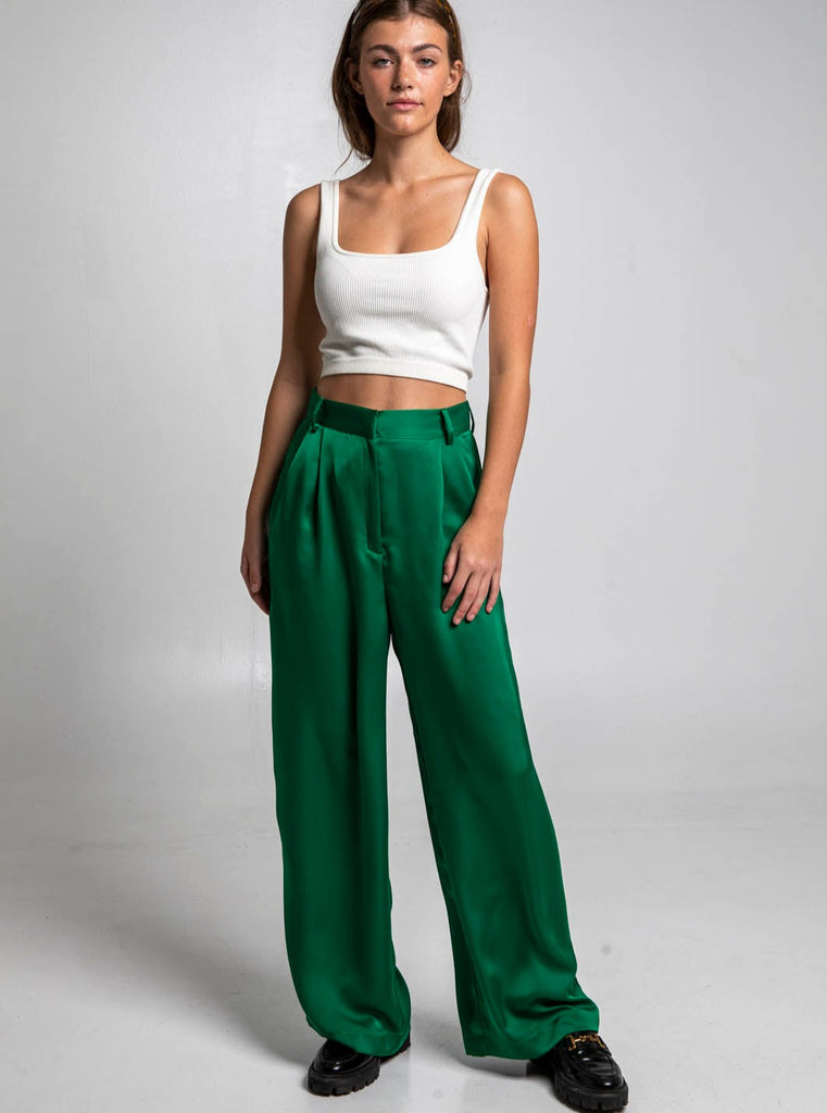 THE SUIT PANTS - EMERALD GREEN
