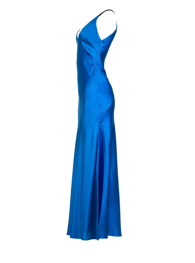 JOI SILK DRESS - ROYAL BLUE